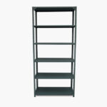 Estante metálico de 5 entrepaños en color gris, ideal para oficinas y bodegas