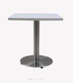 Mesa Base Redonda Acero Corian - Image 2