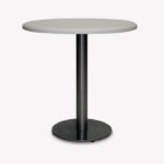 Mesa Base Redonda Acero Corian