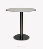 Mesa Base Redonda Acero Corian