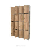 Locker 16 Puestos | Puerta Madera