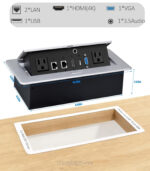 Grommet – Caja de Conectividad Pop-Up para Escritorio con Tomas y USB - Image 4