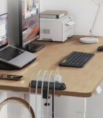 grommet regleta de escritorio con abrazadera