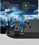 grommet regleta de escritorio con abrazader